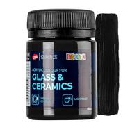 Decola Black Porcelain Colour 50ml Permanent for Glass and Ceramics | High Opacity on Dark Surfaces | Produced by Nevskaya Palitra