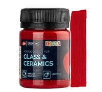 Decola Red Porcelain Colour 50ml Permanent for Glass and Ceramics - High Opacity on Dark Surfaces - Produced by Nevskaya Palitra