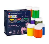 Decola Silk Batik Paint Set, 9x50ml Washable Textile Fabric Colours