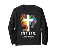DeColores Cursillo Rainbow Rooster Catholic Long Sleeve T-Shirt