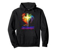 DeColores Cursillo Rainbow Rooster Catholic Pullover Hoodie