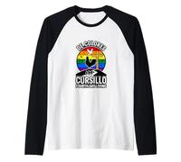 DeColores Cursillo Rainbow Rooster Catholic Raglan Baseball Tee
