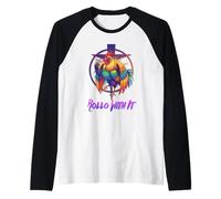 DeColores Cursillo Rainbow Rooster Catholic Raglan Baseball Tee