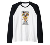 DeColores Cursillo Rainbow Rooster Catholic Raglan Baseball Tee