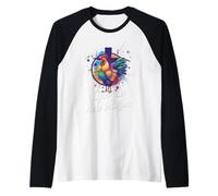 DeColores Cursillo Rainbow Rooster Catholic Raglan Baseball Tee