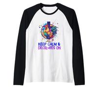 DeColores Cursillo Rainbow Rooster Catholic Raglan Baseball Tee