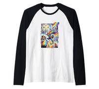 DeColores Cursillo Rainbow Rooster Catholic Raglan Baseball Tee