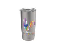 DeColores Cursillo Rainbow Rooster Catholic Stainless Steel Insulated Tumbler