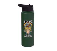 DeColores Cursillo Rainbow Rooster Catholic Stainless Steel Insulated Water Bottle