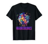 DeColores Cursillo Rainbow Rooster Catholic T-Shirt