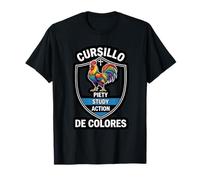 DeColores Cursillo Rainbow Rooster Catholic T-Shirt