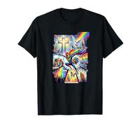 DeColores Cursillo Rainbow Rooster Catholic T-Shirt