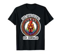 DeColores Cursillo Rainbow Rooster Catholic T-Shirt
