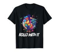 DeColores Cursillo Rainbow Rooster Catholic T-Shirt