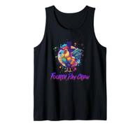 DeColores Cursillo Rainbow Rooster Catholic Tank Top