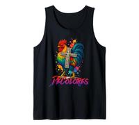 DeColores Cursillo Rainbow Rooster Catholic Tank Top