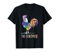 DeColores Cursillo Rainbow Rooster Catholic Value Graphic T-Shirt