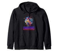 DeColores Cursillo Rainbow Rooster Catholic Zip Hoodie