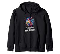 DeColores Cursillo Rainbow Rooster Catholic Zip Hoodie