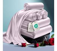 DECOLURE Satin Bed Sheets - 6 Piece Luxury Silky King Size Bedding Set - Softer Than Silk, Wrinkle-Free with 15” Deep Pocket Fitted Sheet, Perfect for Hair & Skin, Gifts for Women (Lavender)