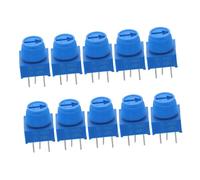 DECOMELODY 10 Pcs Adjustable Trimmer Potentiometer with Knob Resistors for Breadboard Electronic Circuits Metal Film