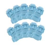 DECOMELODY 10 Pcs Miniature Moai Statue for DIY Sand Tray Decor Realistic Giant Figures with Detailed Features for Fish Tanks Bonsai Japanese Gardens and Diorama Accessories