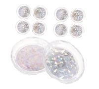 DECOMELODY 10 Pcs Thickened Transparent Diamond-Cut Fake Eyelash Storage Boxes with Self-Adhesive Circle Lash Containers for Travel and Cosmetic Organization Compact Lash Organizer for Women