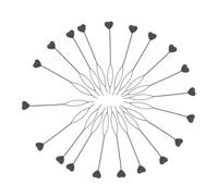 DECOMELODY 100Pcs Black Heart Hair Beader Kit Hair Threading Tool for Bun and Updo Styling - Quick Ponytail Maker and Braiding Accessory for Easy Braiding and Pull-Through Styles