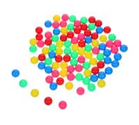 DECOMELODY 100pcs Colorful Plastic Sorting Balls for Montessori Preschool Learning Stem Counting Lightweight Hollow Balls Compatible with Laboratory Tracks for Probability and Physics