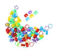 DECOMELODY 100Pcs Pigeon Leg Rings Identification Bands for Poultry and Racing Birds Mixed Colors Sturdy Foot Tags for Easy Tracking and Management