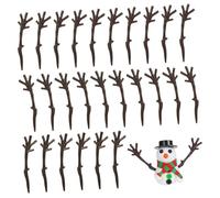 DECOMELODY 100pcs Plastic Christmas Snowman Hands Faux Tree Branches DIY Craft Decorations for Holiday Party Home Mall Hotel Use Non Fading Antler Style Branches