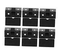 DECOMELODY 100pcs Plastic Corner Braces with Rounded Edges Angle Brackets for Shelf Support Furniture Fasteners for Cabinets and Shelves Easy Installation Black Plastic Material