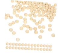 DECOMELODY 100pcs Round Wood Decorative Balls for Crafts DIY Projects Smooth Unfinished Wooden Spheres for Creative Handmade Accessories and Filling Material