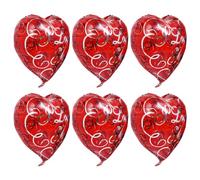 DECOMELODY 10Pcs 18-Inch Rose Red Heart-Shaped Foil Balloons for Valentines Day Wedding Party Decorations Romantic Metallic Balloon Garland Supplies