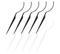 DECOMELODY 10pcs Acrylic False Eyelash Display Holder Lightweight Portable Eyelash Stand with Transparent Black Acrylic for Professional and Personal Use