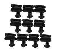 DECOMELODY 10pcs Adjustable Spring Mic Holder Clips for Stage Use Plastic Microphone Clamp for Broadcasting Fit for Wired Wireless Mics Black