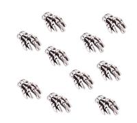 DECOMELODY 10Pcs Alloy Skeleton Hand Nail Art Decorations DIY Manicure Drills Nail Decal Accessories for Halloween Party Date
