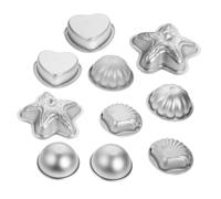 DECOMELODY 10pcs Aluminum Alloy Bath Bomb Mold Set DIY Bubble Bath Salts Ball Molds with Smooth Surface Easy Demolding for Handmade Spa Soap Crafting