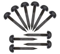 DECOMELODY 10Pcs Brass Upholstery Studs Vintage Decorative Nails 1.0Cm Antique Round Head Sofa Tacks for Furniture Wood Carpet Decoration