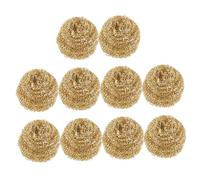 DECOMELODY 10pcs Brass Wire Soldering Tip Cleaner Balls High-Temperature Resistant Soldering Iron Cleaning Wire for Oxidation Prevention and Prolonged Tip Life No Water Needed