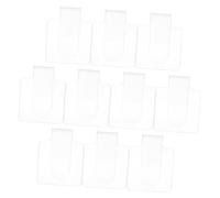DECOMELODY 10pcs Clear Acrylic Makeup Foundation Mixing Palette Tray for Nail Art and Cosmetic Blending Transparent Nonporous Surface for Easy Cleaning Professional Eyeshadow and Manicure Use