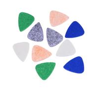 DECOMELODY 10pcs Colorful Felt Picks for Guitar and Ukulele Soft Non-slip Plectrums for Low Instruments Smooth Comfortable Grip Mellow Authentic Sound Protective Design