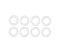 DECOMELODY 10pcs DIY Foam Donut Ring Decorate Hanging Party Decorations Round Foam Merry Shape Craft Wreath Rings Xmas Reef Making Big Large White