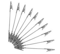 DECOMELODY 10pcs Double Ended Alligator Clips Metal Note Holders Craft Clips with Whimsical Alligator Mouth Design for Photo Display DIY Desk Decor Office Home Use