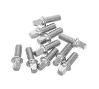 DECOMELODY 10pcs Drum Percussion Screws M6x15mm Drum Hardware Mounting Bolts for Electronic Kit and Acoustic Set Accessories