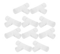 DECOMELODY 10pcs Foldable Bathtub Frame Three-Way Connectors White Plastic Bath Bucket Replacement Joints for Collapsible Soaking Tubs Support and Repair Accessories