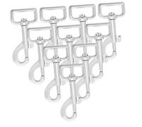 DECOMELODY 10Pcs Heavy Duty Dog Leash Clip Buckle Quick Release Dual-end Snap Hook for Collar Harness Replacement Compatible with Canvas Webbing