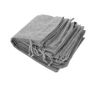 DECOMELODY 10pcs Imitation Linen Wine Wrapping Bags with Drawstring Closure Reusable Wine Bottle Pouches for Holiday Parties Tastings Debris Protection and Adjustable Fit Gray