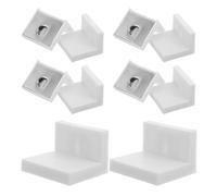 DECOMELODY 10pcs L-Shaped Angle Corner Bracket Steel with Heavy Duty Stability and Strengthening Design for Cabinet and Cupboards, for DIY Renovation and Office Use