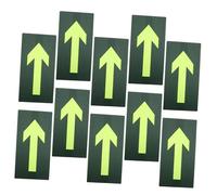 DECOMELODY 10pcs Luminous Arrow Stickers Mind The Step Sign Light Signs Private Property Outdoor